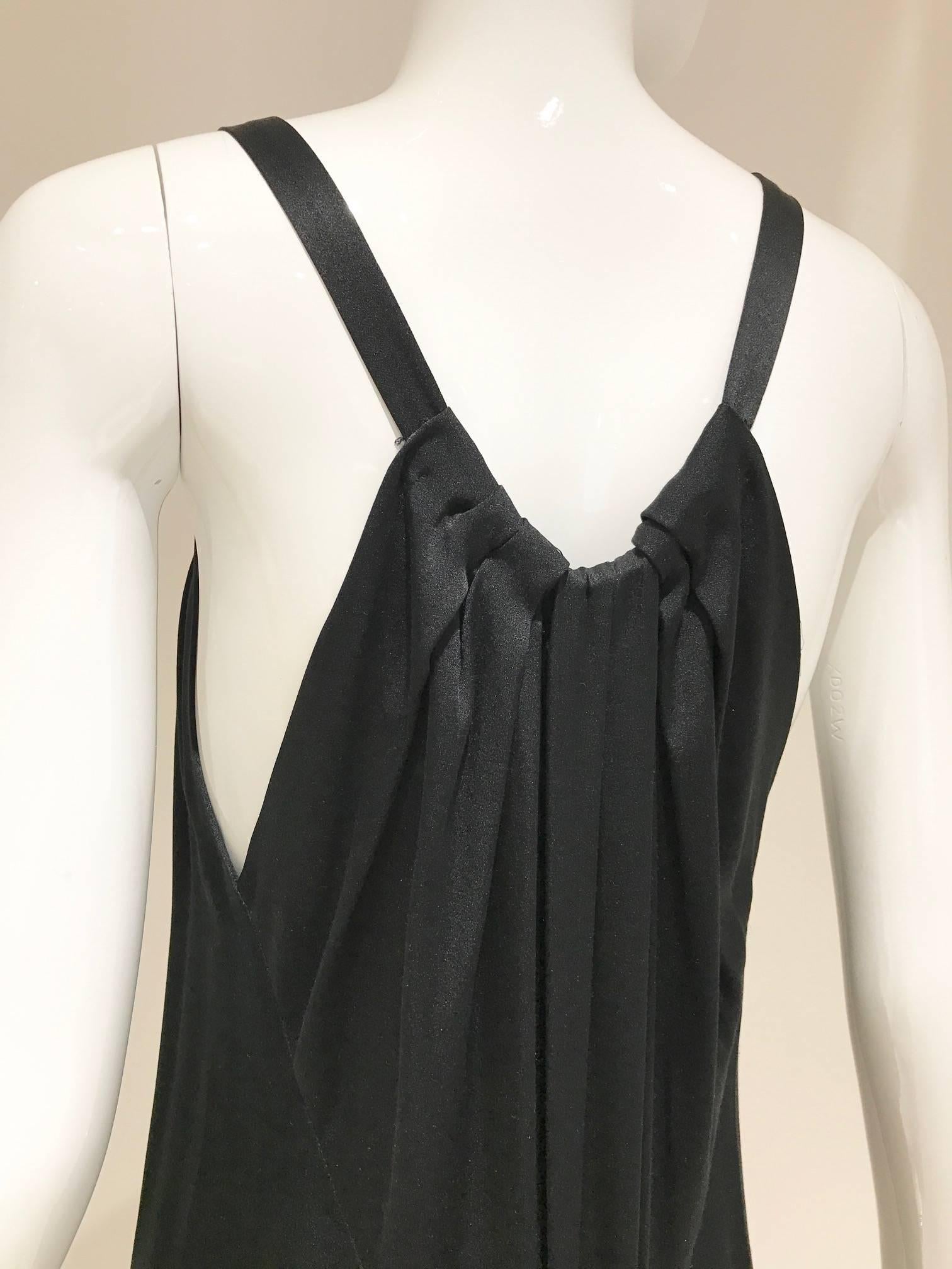 Black Vintage Yves saint laurent couture black silk dress