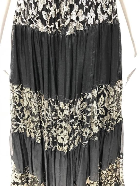 1930s strapless silver lame embroidered strapless cocktail dress For ...