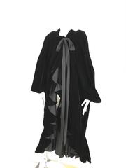 Vintage Yves Saint Laurent black  silk velvet evening coat