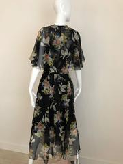 1930s Multi Color Floral Deco Print 30s dress