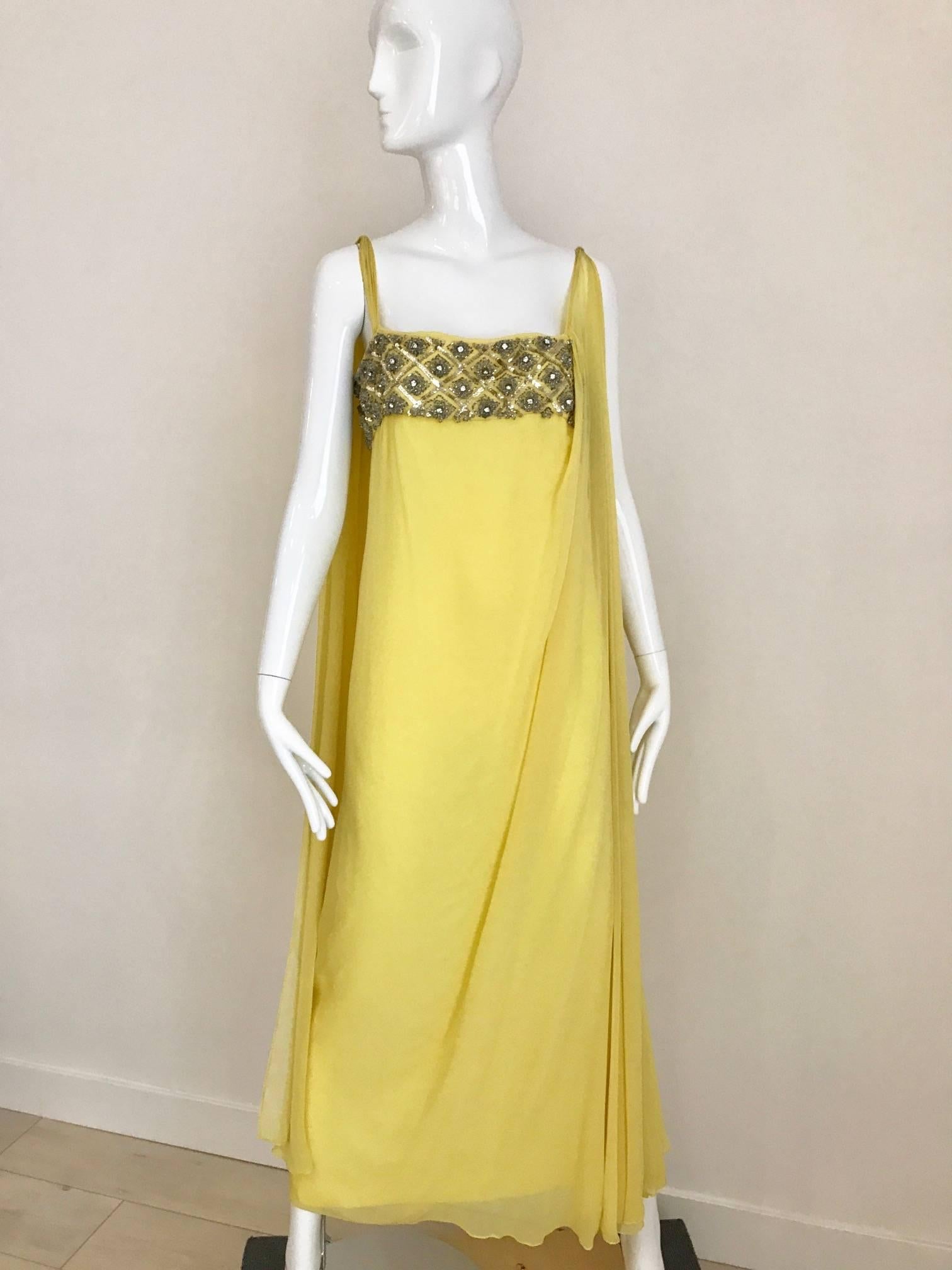 yellow grecian dress