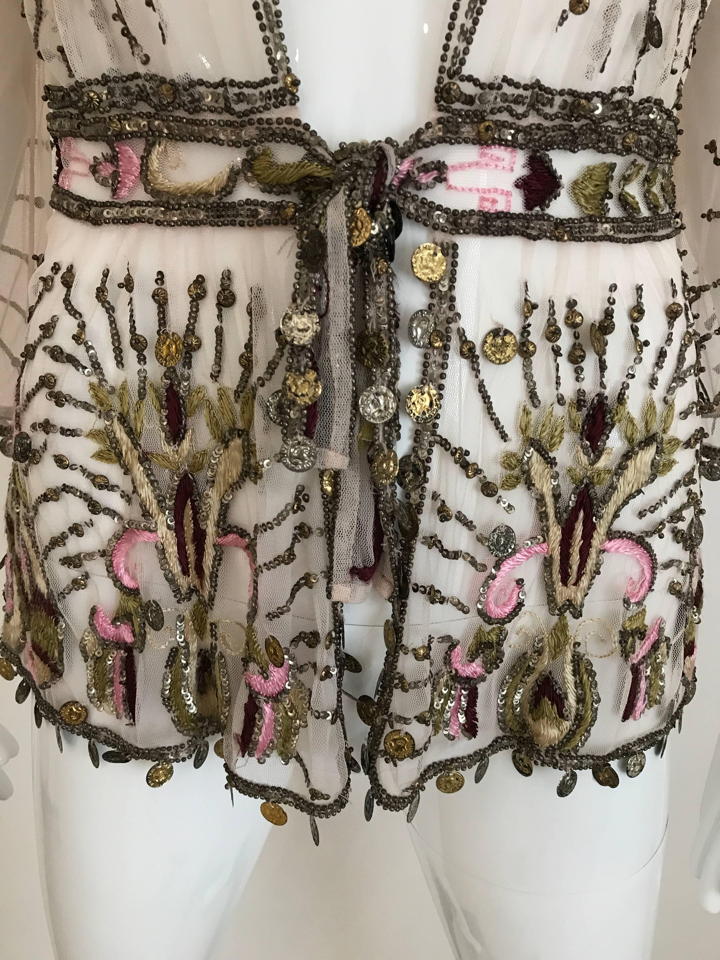 sheer beaded jacket