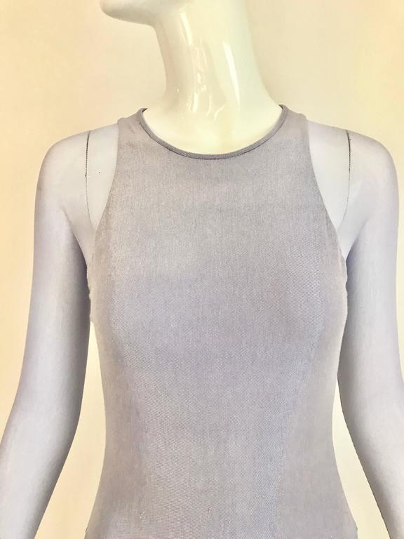 1990s Giorgio Di Sant Angelo Lilac Metallic Long Sleeve Body Suit at ...