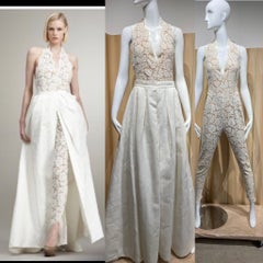Stella McCartney Spring 2012 Ivory Lace Jumpsuit with Detachable Skirt