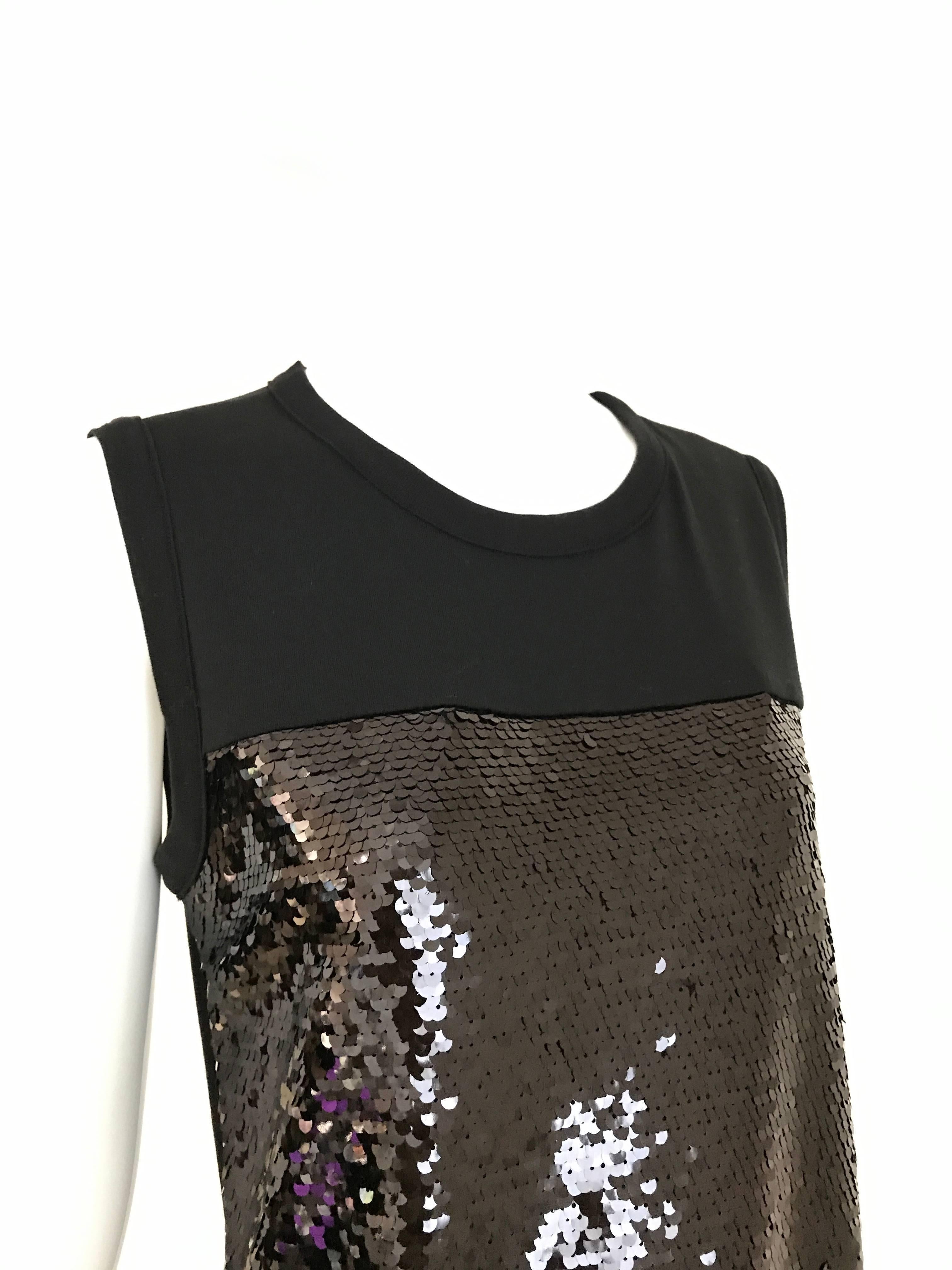 Giambattista  Valli Black Sequin Sleeveless Jersey Knit Maxi Dress 3