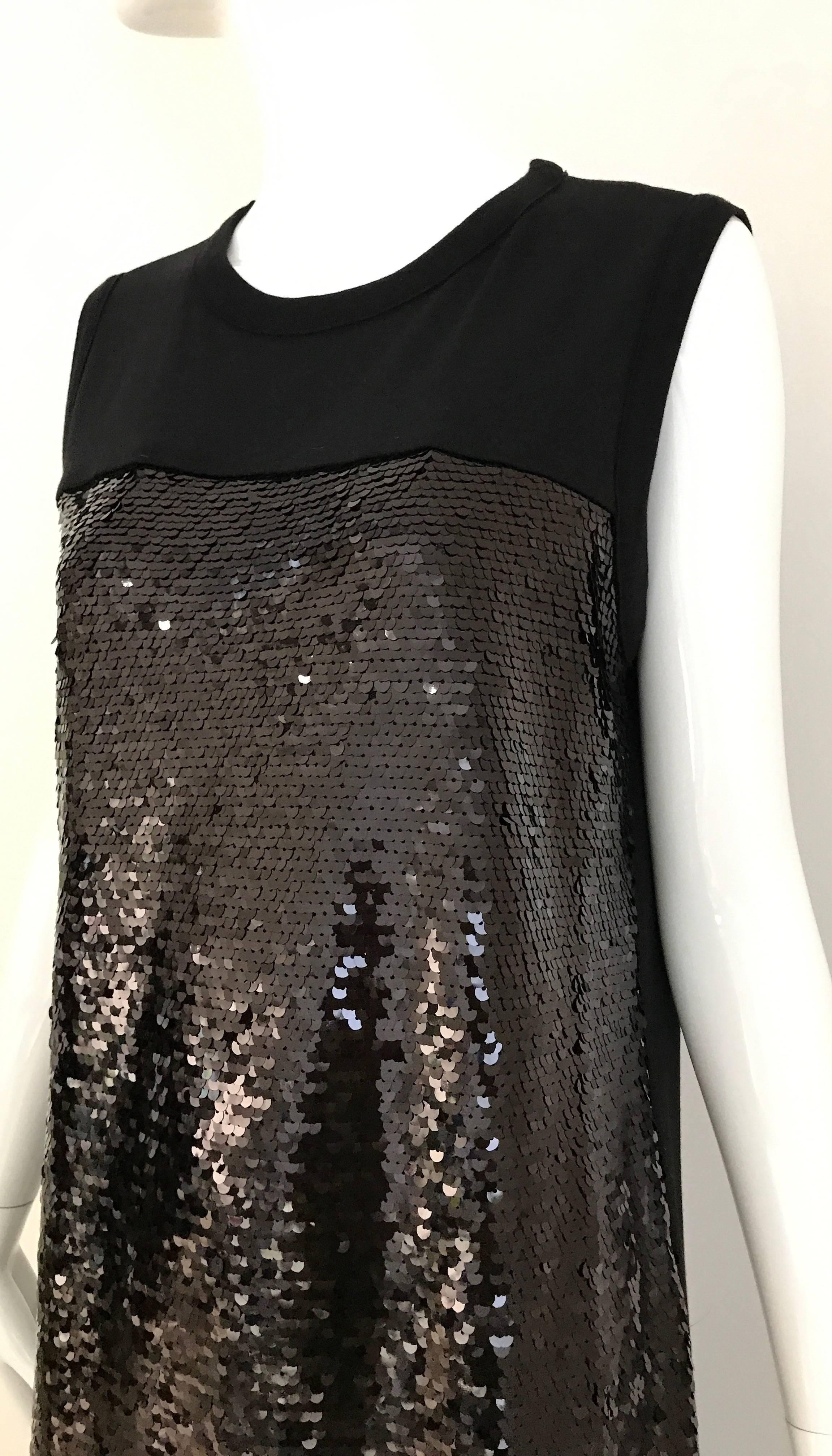 Giambattista  Valli Black Sequin Sleeveless Jersey Knit Maxi Dress 2