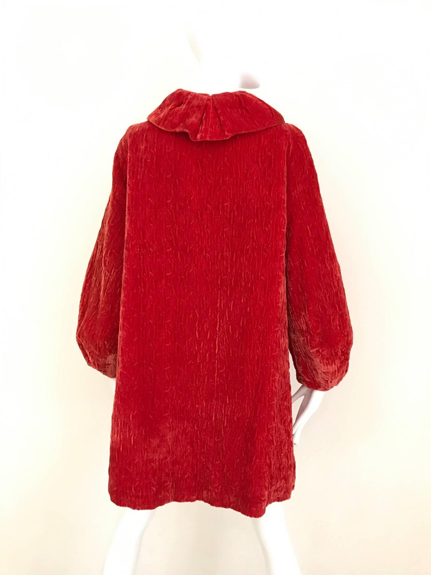 red crushed velvet jacket