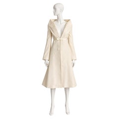 Alexander McQueen S/S 2005 Runway Collection Ivory Silk Bow Coat