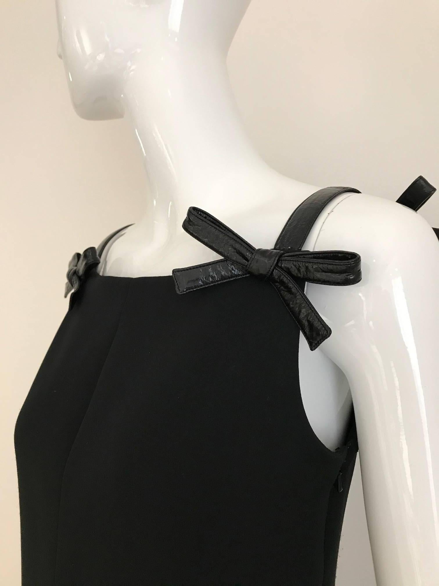 Courreges Vintage Black Maxi Dress with Bows,  1960s In Excellent Condition In Beverly Hills, CA