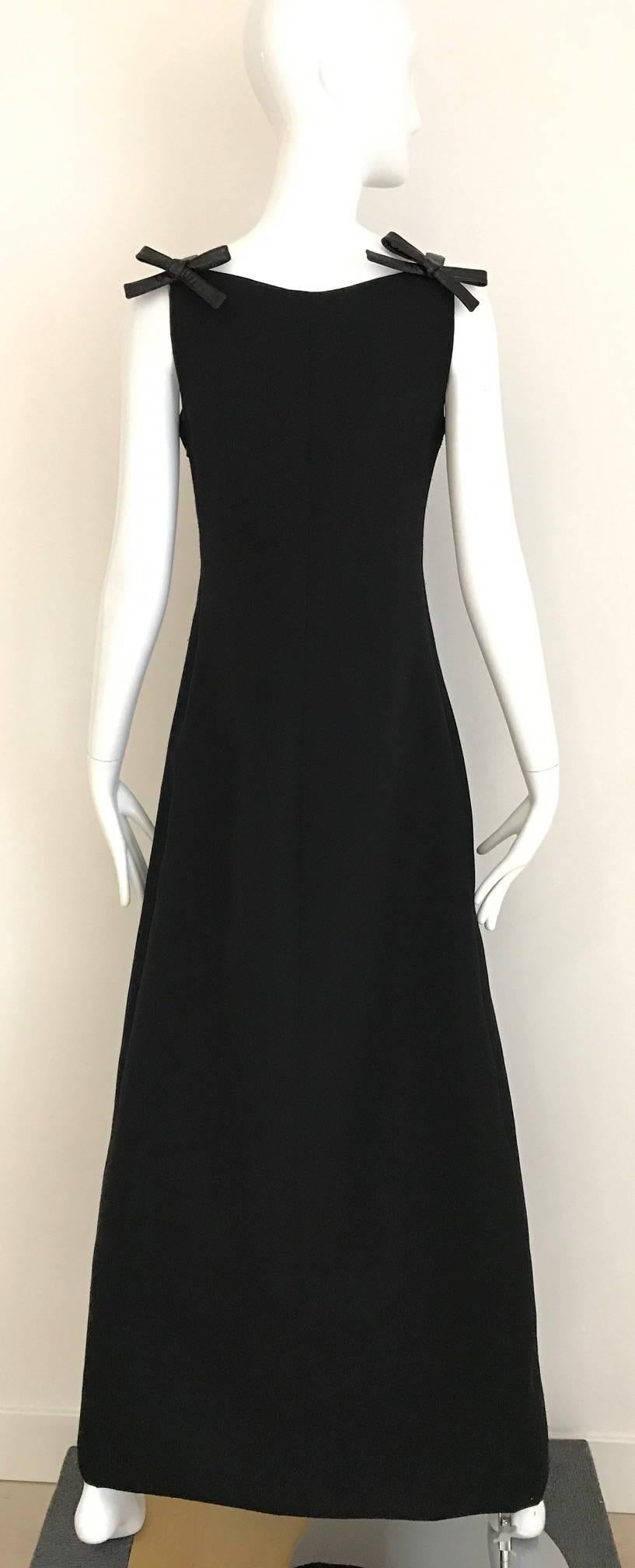 Courreges Vintage Black Maxi Dress with Bows, 1960s at 1stDibs ...