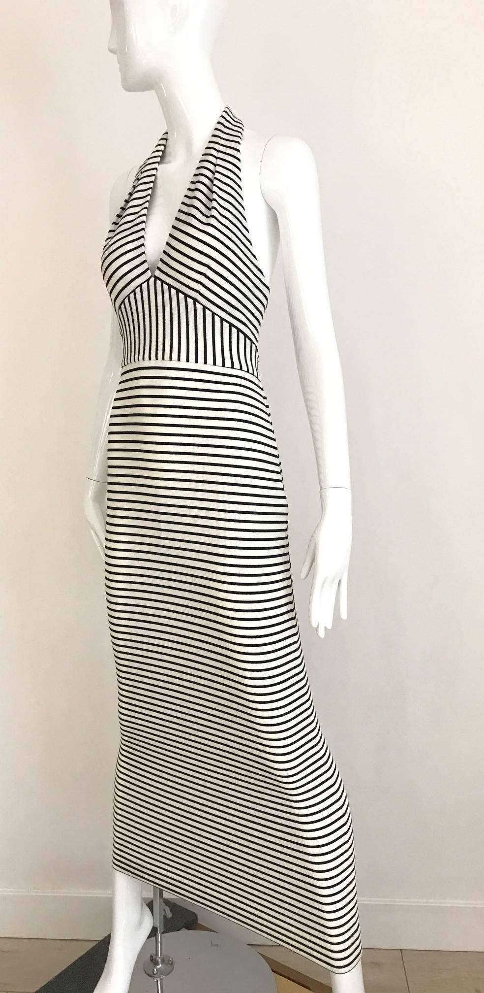 black and white halter dress