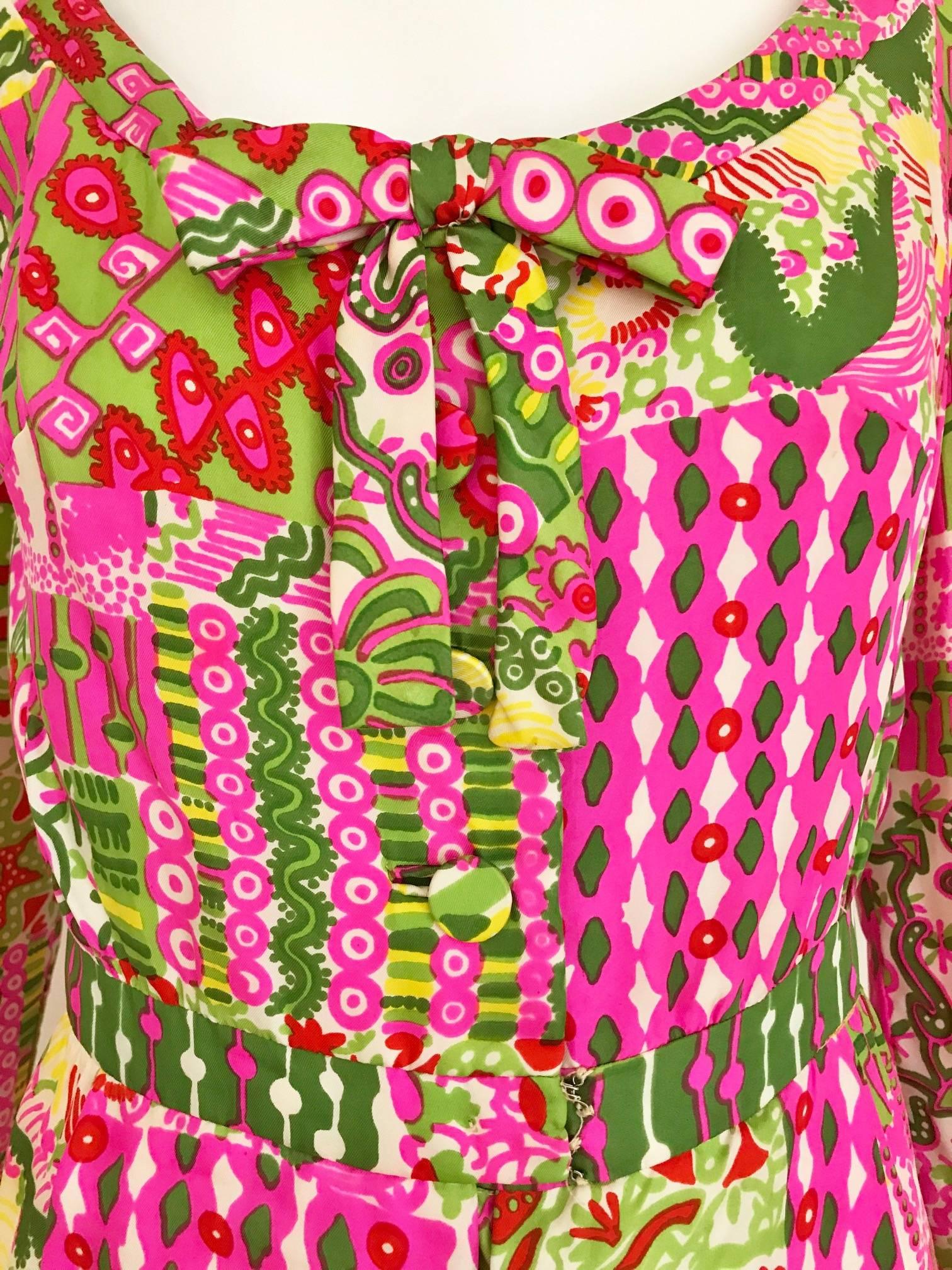pink psychedelic dress