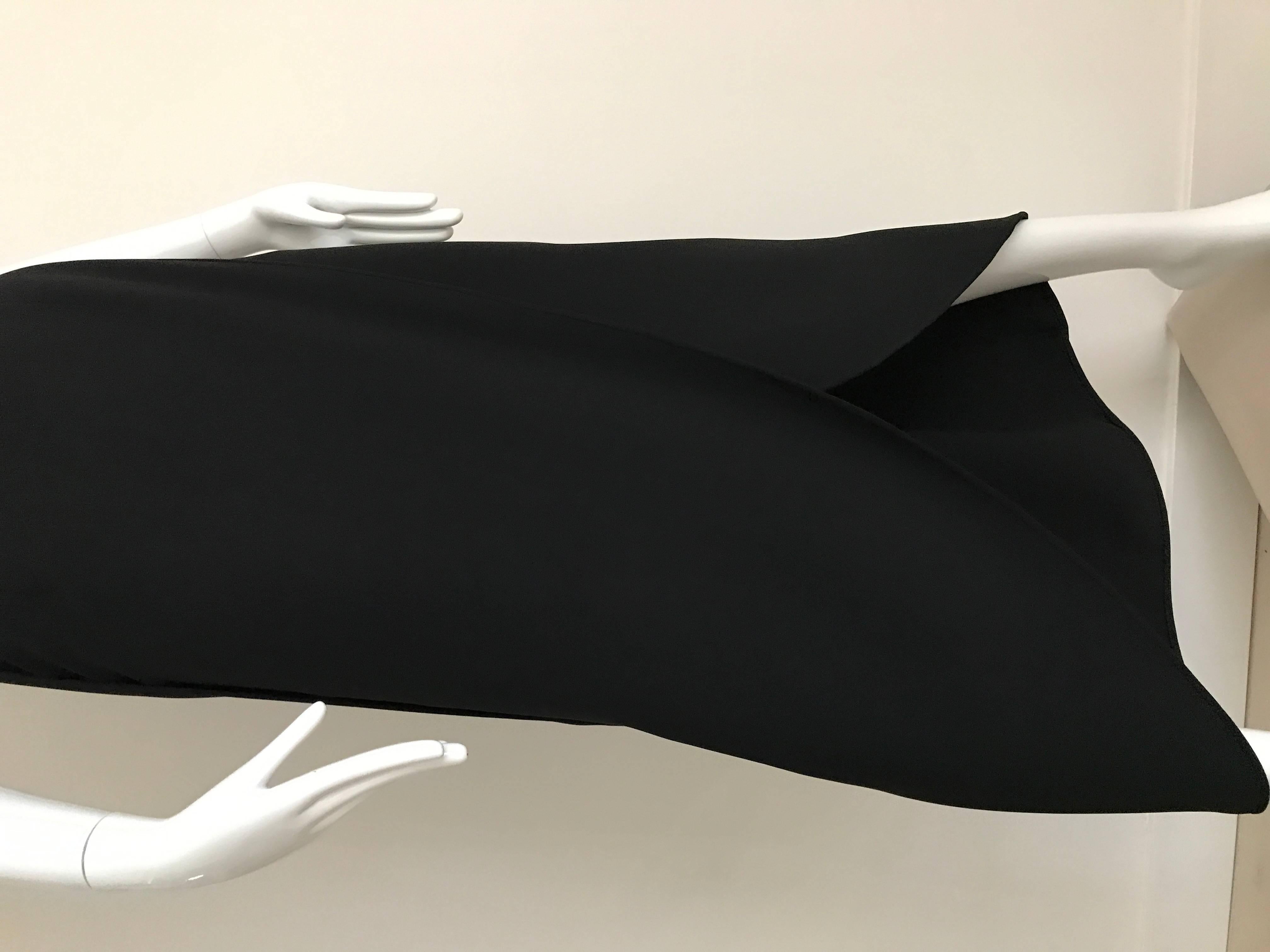 1990s GIORGIO ARMANI Black and Creme Strapless Origami Pleats Gown 6