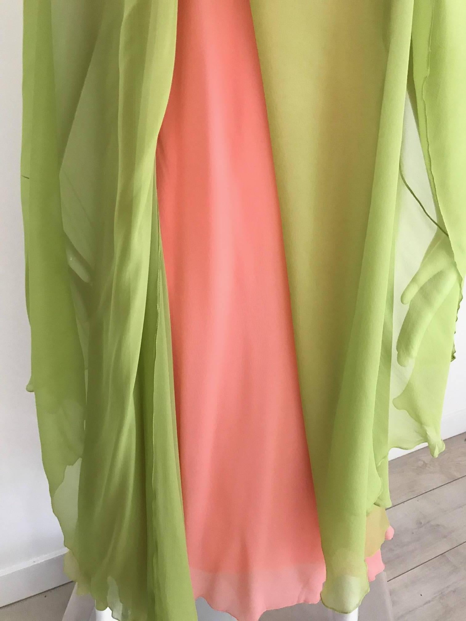 chartreuse evening gown
