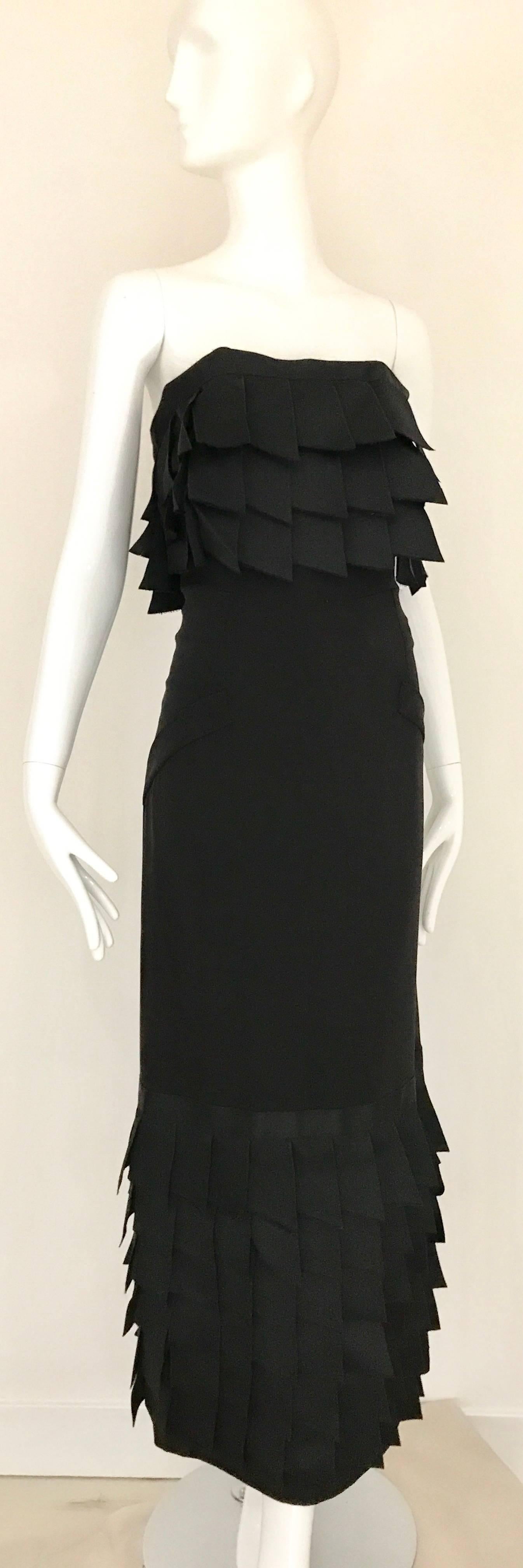 chanel black gown