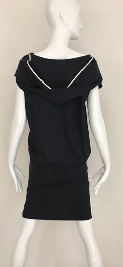 Vintage ANGELO TARLAZZI Blue Wool Crepe Dress