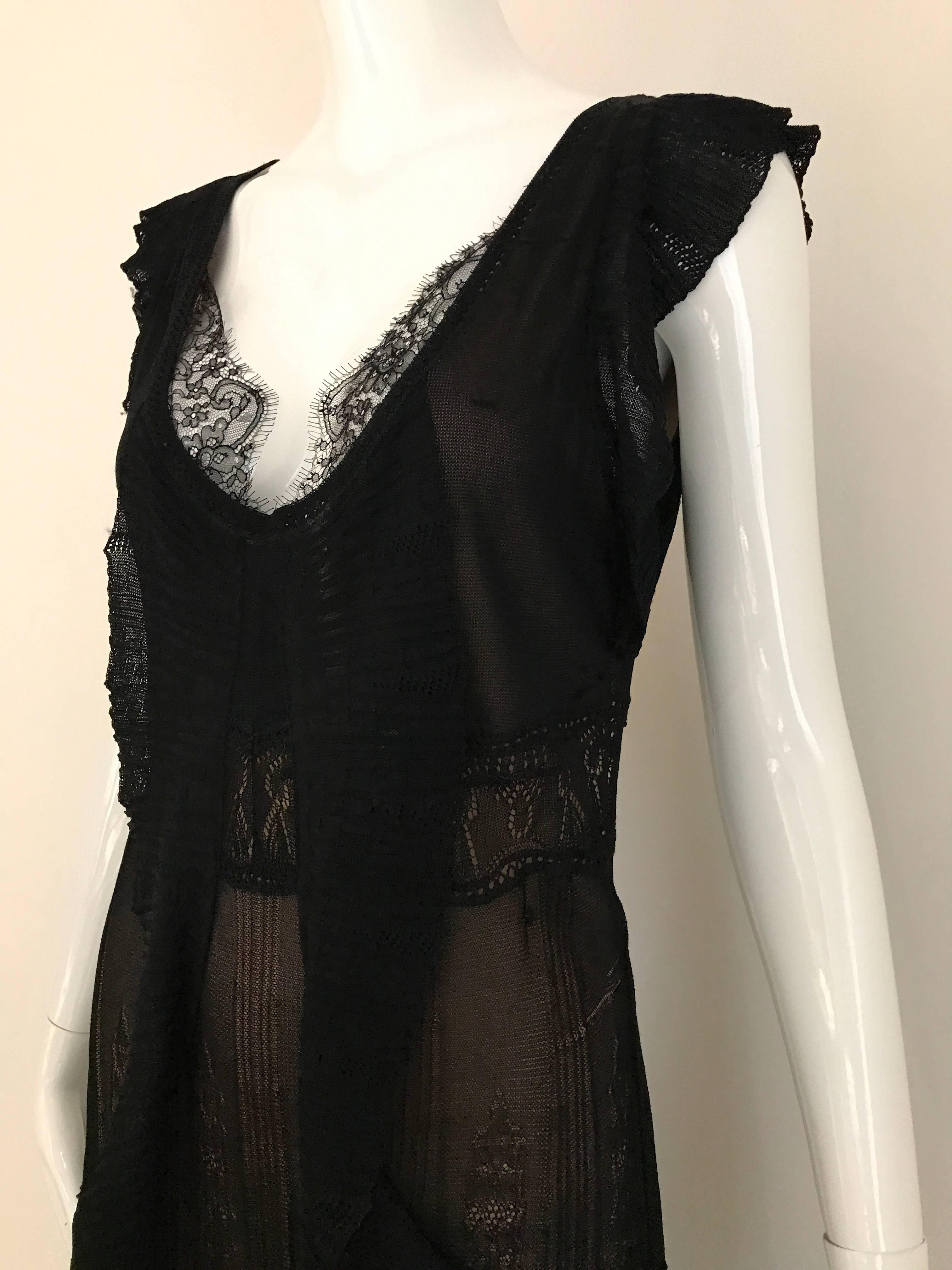 Women's 1990s Christian Lacroix Black Knit Maxi Dress For Sale