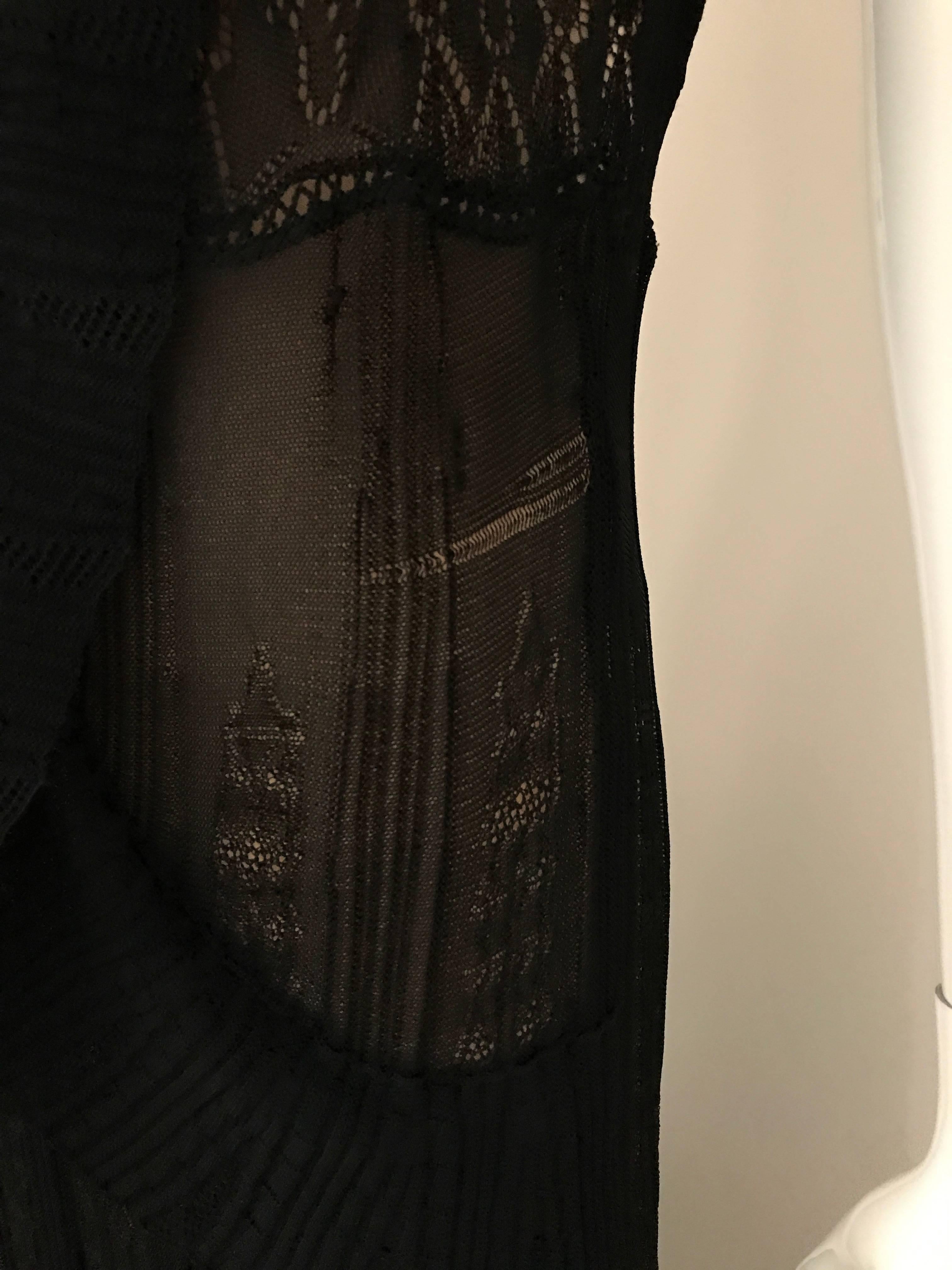 1990s Christian Lacroix Black Knit Maxi Dress For Sale 2