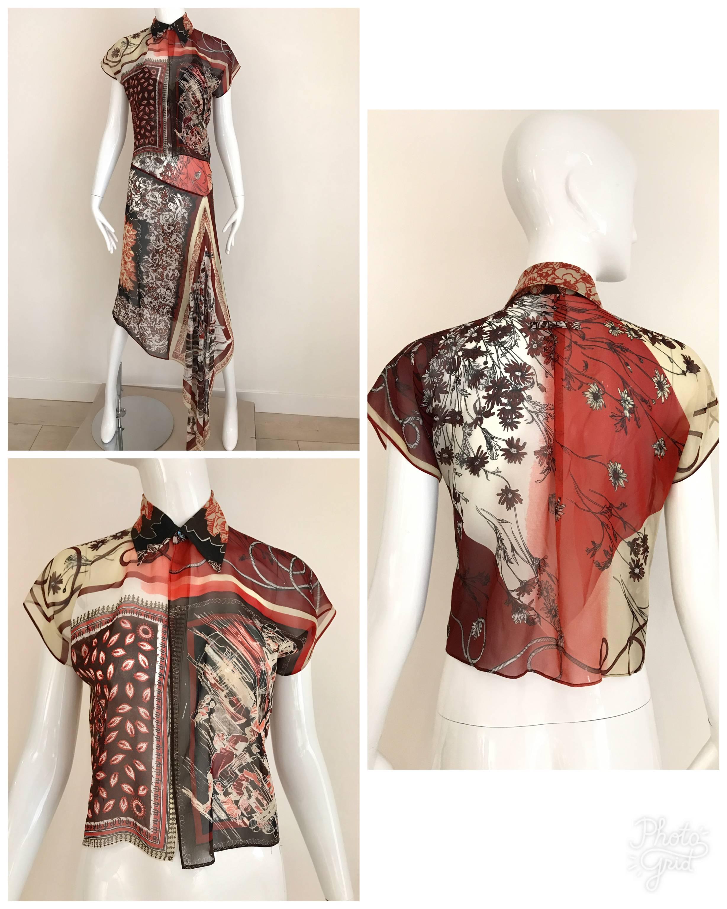 Jean Paul Gaultier Vintage Halter Silk V neck Dress with bra and jacket set In Excellent Condition In Beverly Hills, CA