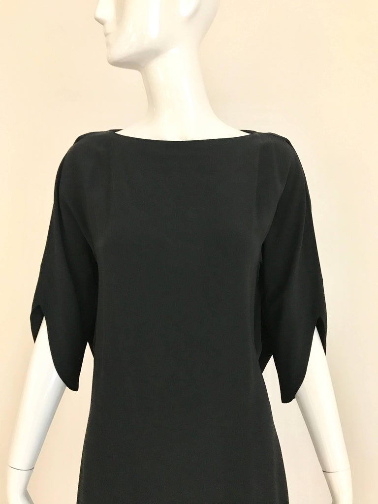MARGIELA Black Rayon Dress For Sale at 1stDibs