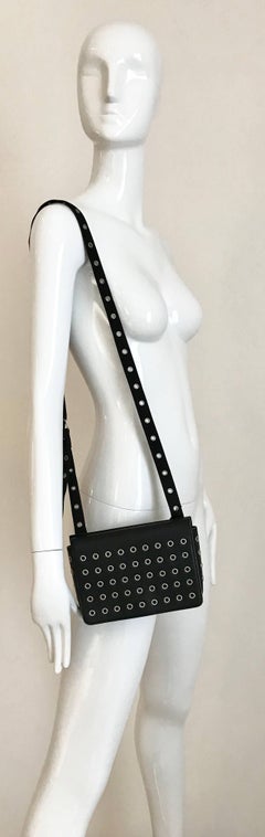 Comme des garçons Black Leather Grommets Purse