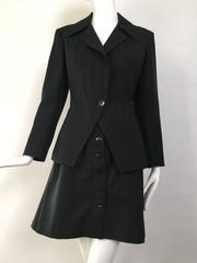 1980s ALAIA green wool blazer and skirt set