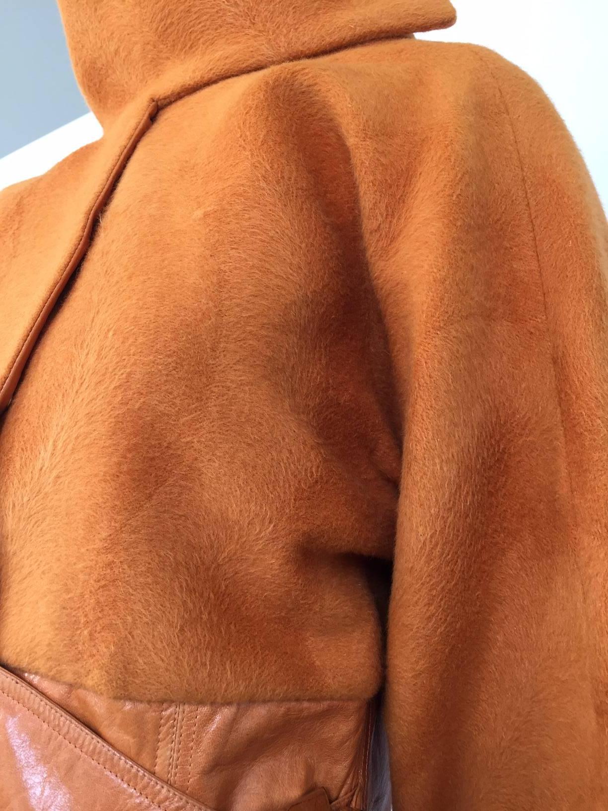 Vintage GIANNI VERSACE Soft Cashmere Wool Orange Jacket 1