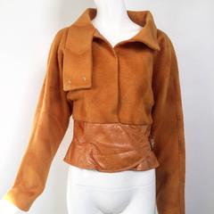 Vintage GIANNI VERSACE Soft Cashmere Wool Orange Jacket