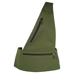 S/S 1999 Miu Miu Runway&Campaign Olive Nylon Asymmetric Utility Bag