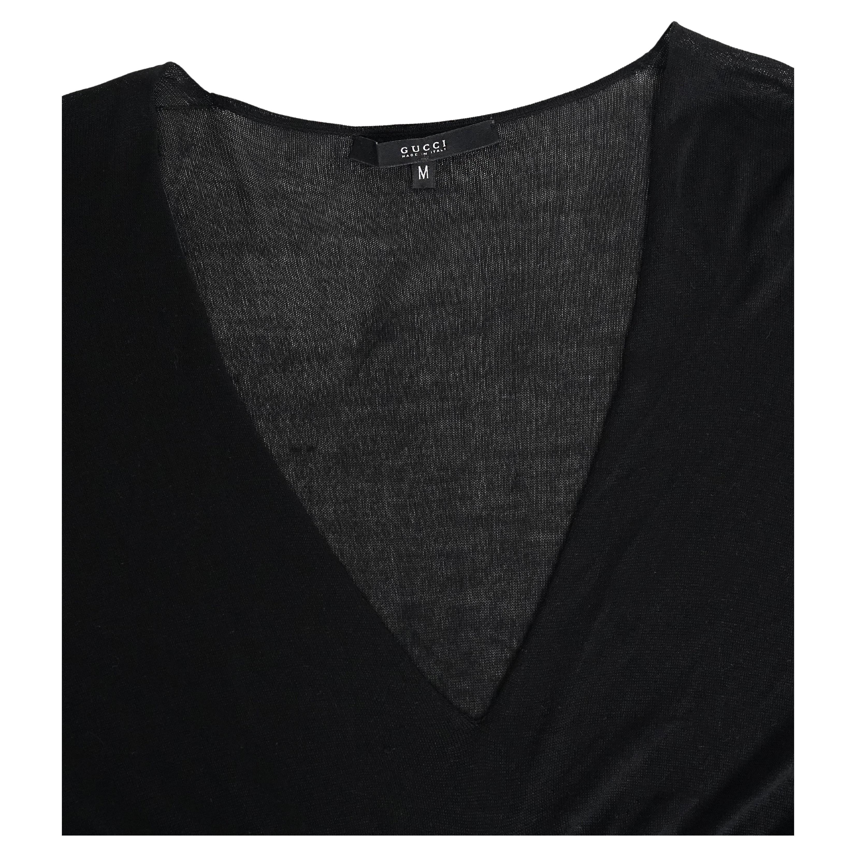 Gucci by Tom Ford Top en maille corsetée noir (circa early 2000s) Size IT M en vente 2