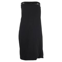 Gucci by Tom Ford Strapless Bustier Dress, Fall 2001, Black Leather Trim, IT40