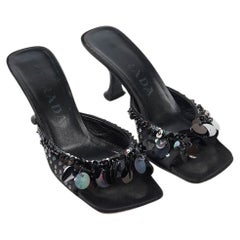 Prada Spring/Summer 2000 Embellished Sequin Mules Size 36