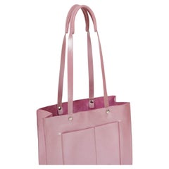 Miu Miu Spring/Summer 2000 Metallic Pink Leather Tote Bag