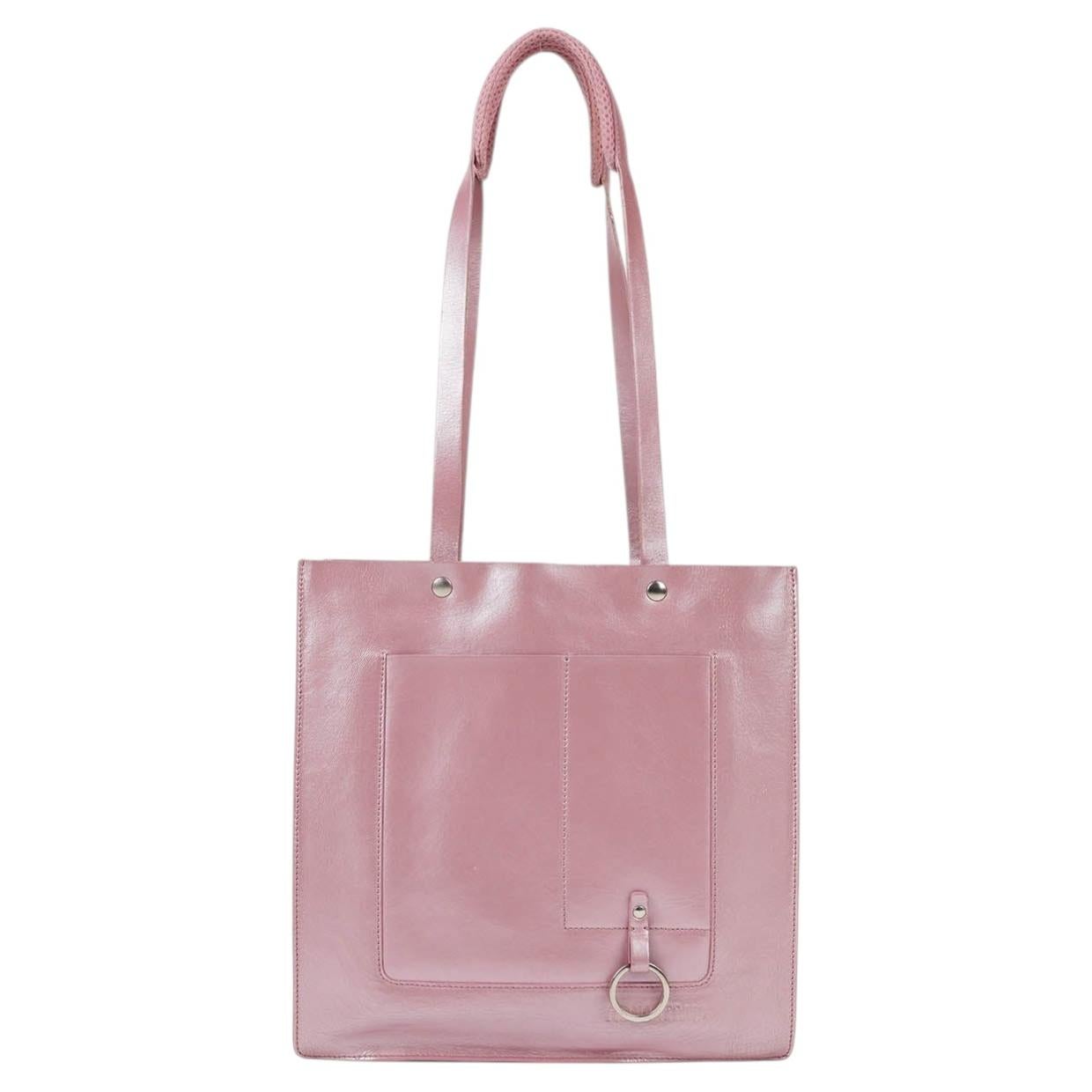 Miu Miu Frühjahr/Sommer 2000 – Metallic-rosa Leder-Tasche im Angebot