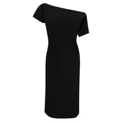 Gucci by Tom Ford Primavera/Estate 1997 Sfilata Abito nero asimmetrico in lana IT40