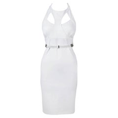 Gucci von Frida Giannini Frühjahr/Sommer 2010 – Weißer Gürtel aus Stretch-Jersey mit Mesh-Einsätzen