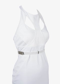 Gucci von Frida Giannini Frühjahr/Sommer 2010 – Weißer Gürtel aus Stretch-Jersey mit Mesh-Einsätzen