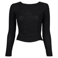 Gucci by Tom Ford Primavera/Estate 1997 Maglione corto nero a maglia larga