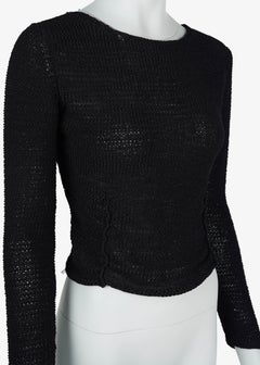 Gucci by Tom Ford Primavera/Estate 1997 Maglione corto nero a maglia larga