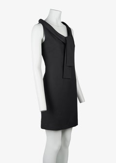 Miu Miu F/W 2000 Runway Black Sailor-Collar Tie-Front Mini Dress IT44
