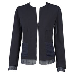 Prada Spring/Summer 2000 Runway Collection Midnight Navy Grommet Jacket IT44