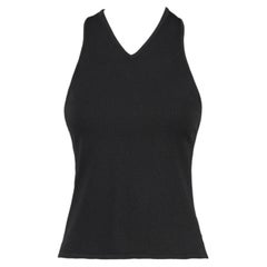 Gucci by Tom Ford S/S 1998 Black Stretch-Knit Racerback Tank Top Size M