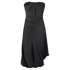 Gucci by Tom Ford Frühjahr/Sommer 2003 Laufsteg – Schwarzes, trägerloses Midi-Kleid aus Seide, IT42