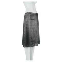 Gucci by Tom Ford 2000 Metallic Linen Beaded Skirt IT 40
