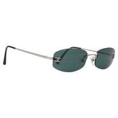 Chanel by Karl Lagerfeld Spring/Summer 2000 Campaign Black Rimless Sunglasses