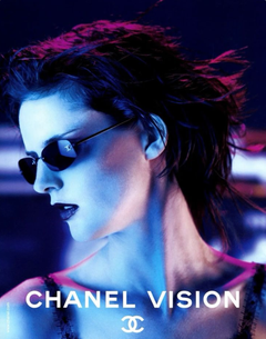 Chanel by Karl Lagerfeld Spring/Summer 2000 Campaign Black Rimless Sunglasses