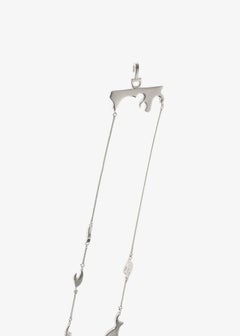 Christian Dior by John Galliano Silver-Tone Flame D Choker Necklace