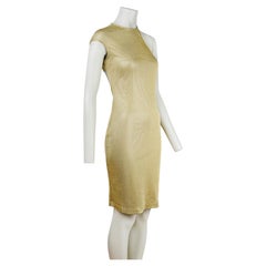 Abito asimmetrico con cut-out Plein Sud, color oro vintage metallizzato, taglia FR 40