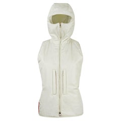 Prada Fall/Winter 1999 Pale Mint Nylon Hooded Runway Vest IT 42