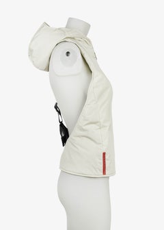 Prada Fall/Winter 1999 Pale Mint Nylon Hooded Runway Vest IT 42